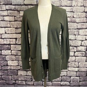 Tommy Bahama Olive Green V-Neck Cardigan Sweater Size XSP